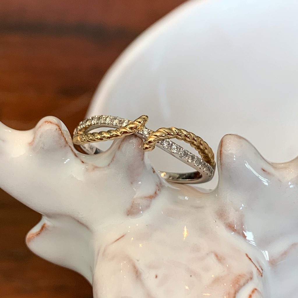 14k Diamond TwoTone Ring